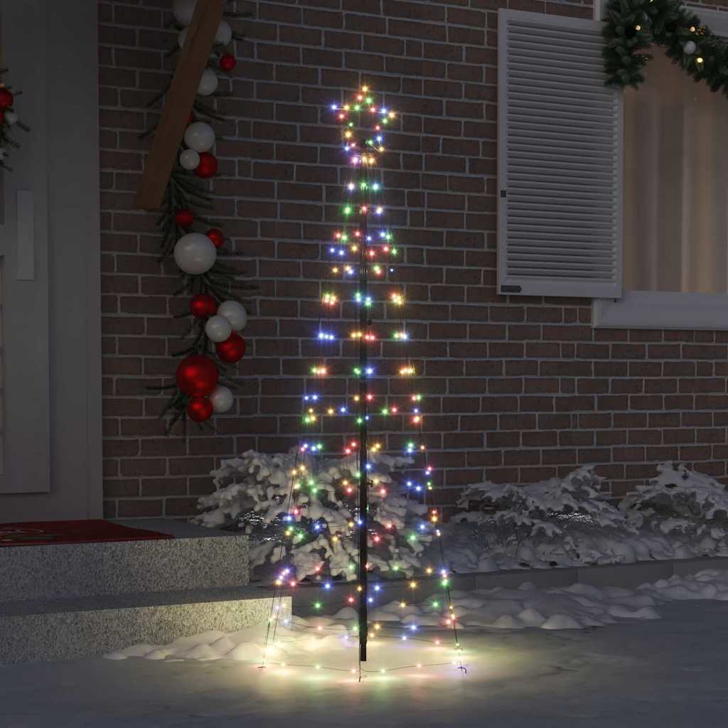 LED Kerstboom met Grondspiesjes Multikleur 250 cm IJzer is nu te koop bij PeponiXL, paradijselijk wonen!