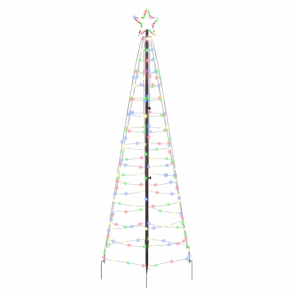 LED Kerstboom met Grondspiesjes Multikleur 250 cm IJzer is nu te koop bij PeponiXL, paradijselijk wonen!