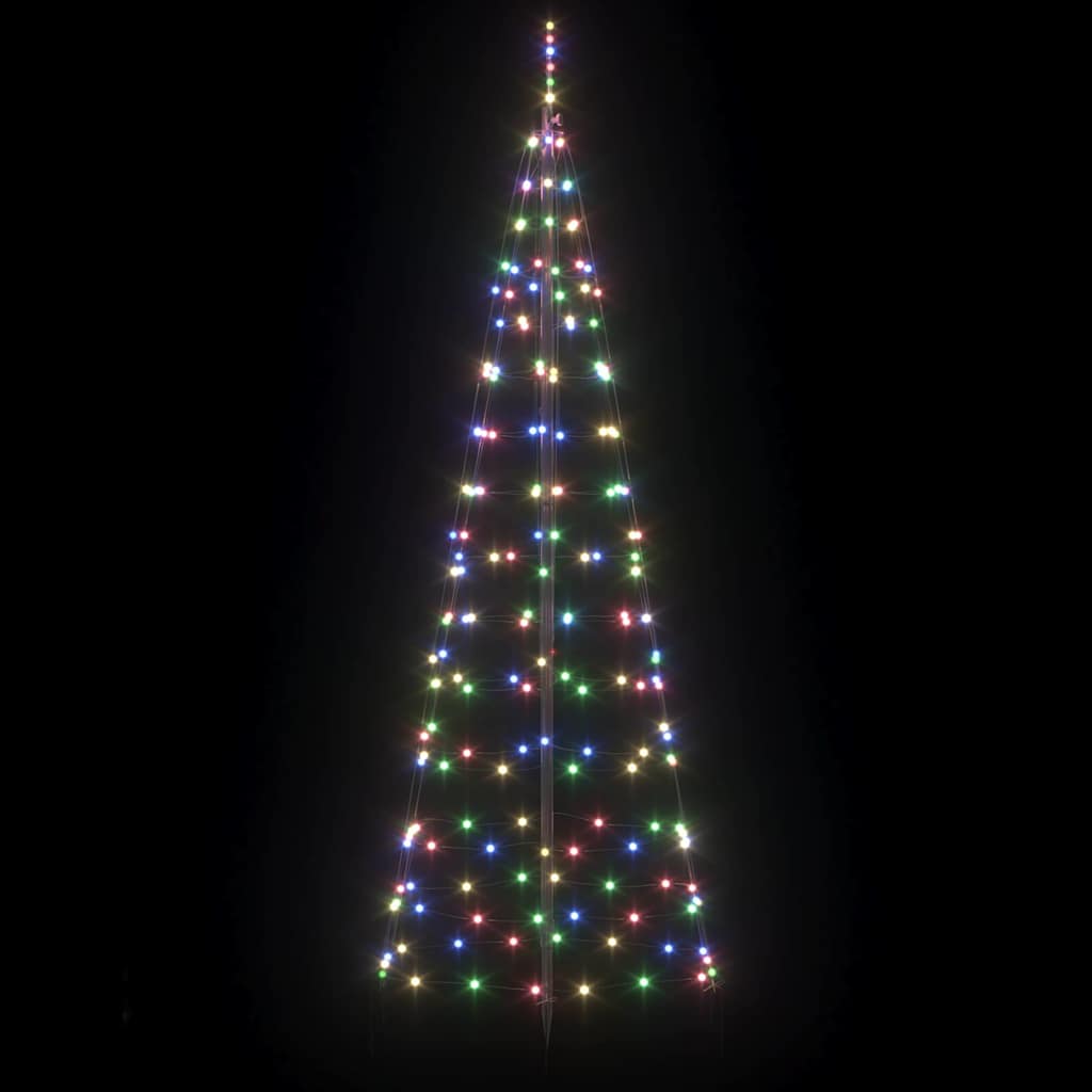 LED Kerstboom met Grondspiesjes Multikleur 250 cm IJzer is nu te koop bij PeponiXL, paradijselijk wonen!