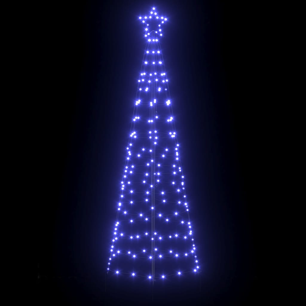 LED Kerstboom met Grondspiesjes met 390 LED Blauw 250 cm IJzer is nu te koop bij PeponiXL, paradijselijk wonen!