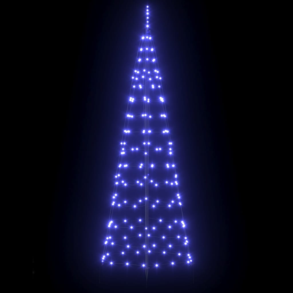 LED Kerstboom met Grondspiesjes met 390 LED Blauw 250 cm IJzer is nu te koop bij PeponiXL, paradijselijk wonen!
