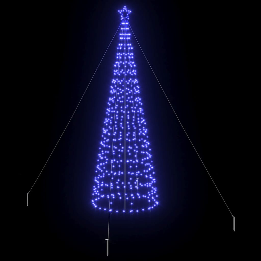 LED Kerstboom met Grondspiesjes met 800 LED Blauw 400 cm IJzer is nu te koop bij PeponiXL, paradijselijk wonen!