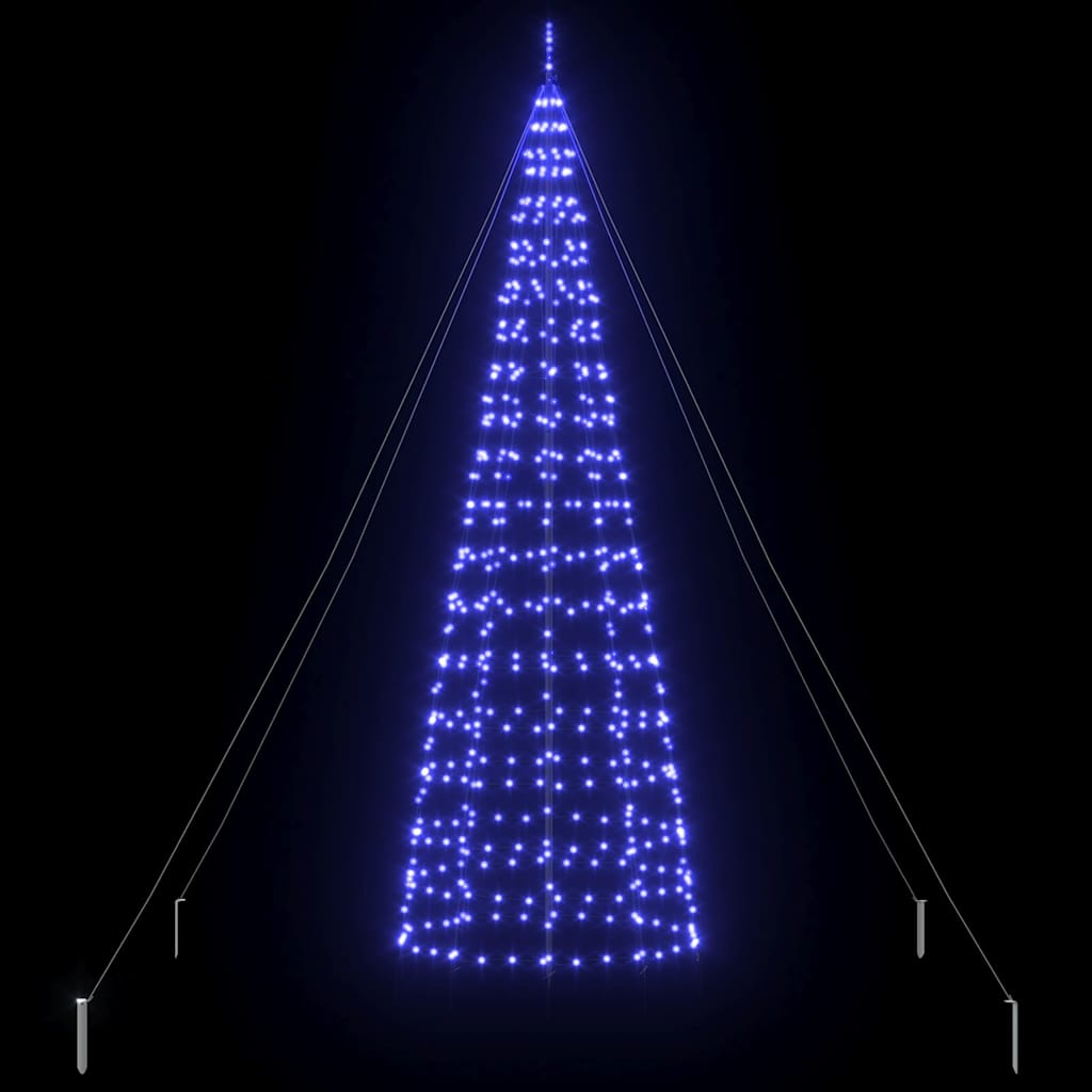 LED Kerstboom met Grondspiesjes met 800 LED Blauw 400 cm IJzer is nu te koop bij PeponiXL, paradijselijk wonen!