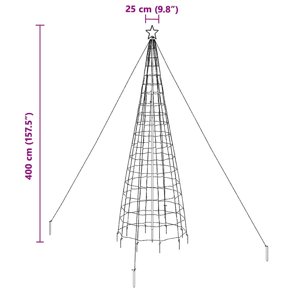 LED Kerstboom met Grondspiesjes met 800 LED Blauw 400 cm IJzer is nu te koop bij PeponiXL, paradijselijk wonen!