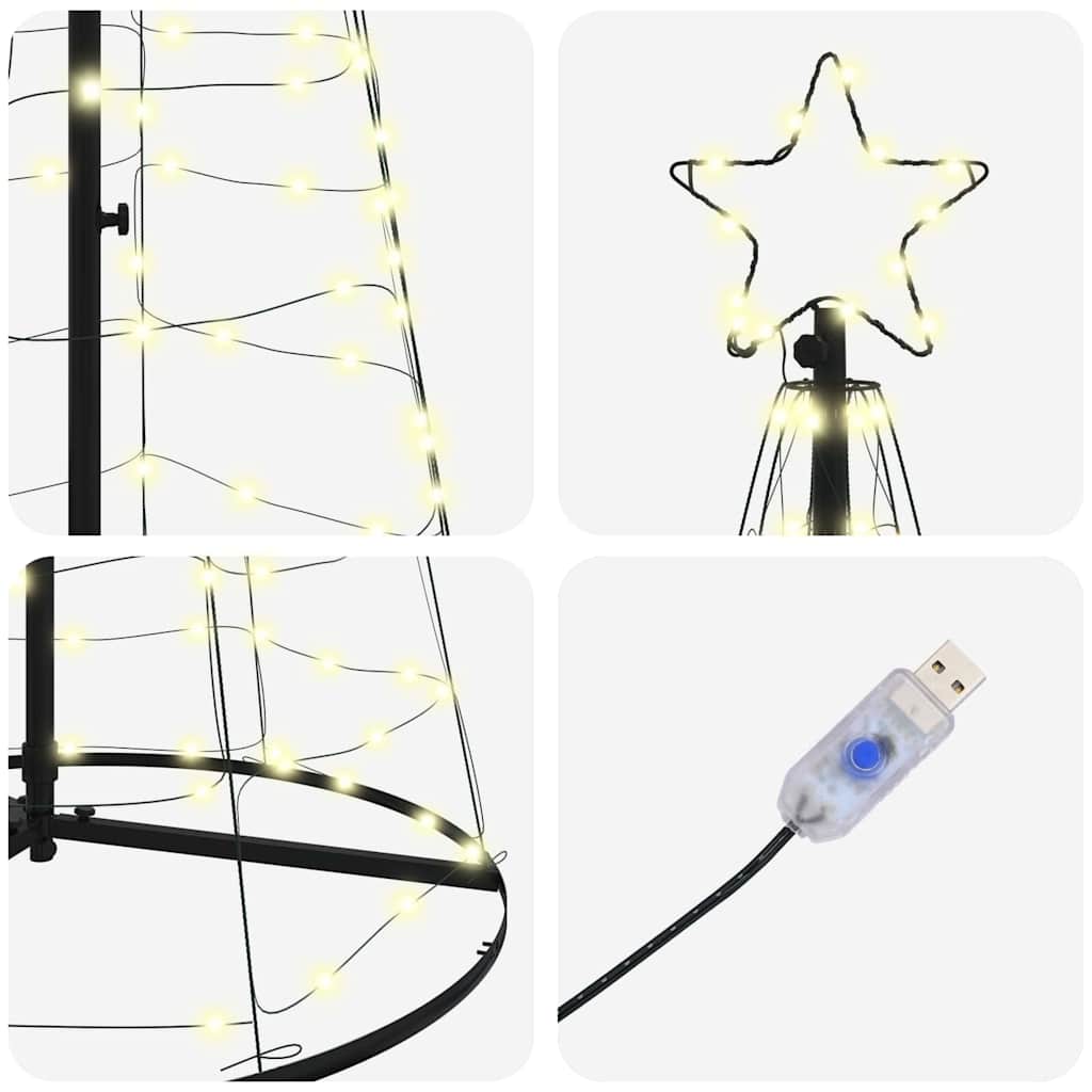 LED Kerstboom met 390 LED met grondpennen Warmwit 250 cm IJzer is nu te koop bij PeponiXL, paradijselijk wonen!