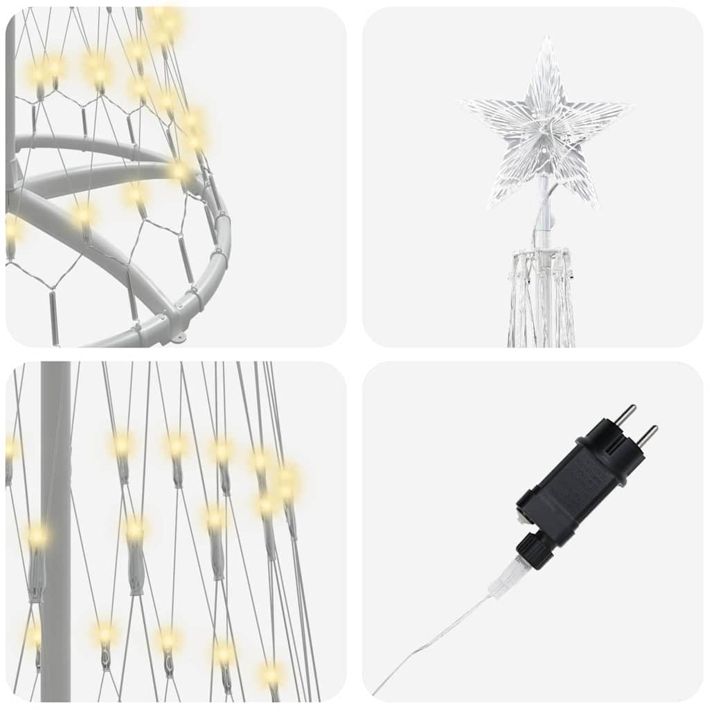 LED Kerstboom met 290 LED met standaard Warmwit 250 cm Metaal is nu te koop bij PeponiXL, paradijselijk wonen!
