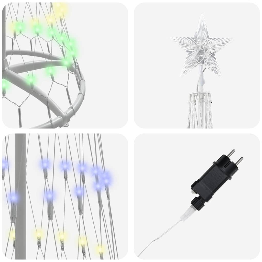 LED Kerstboom met 290 LED Multikleur 250 cm Metaal is nu te koop bij PeponiXL, paradijselijk wonen!