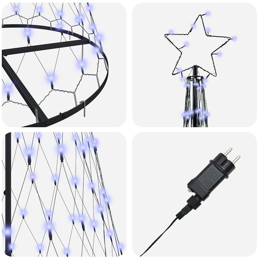 LED Kerstboom met 295 LED met standaard Blauw 250 cm Metaal is nu te koop bij PeponiXL, paradijselijk wonen!