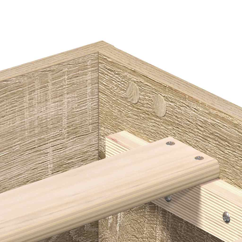 Bedframe 2 pcs Sonoma 152 x 203 cm Bewerkt hout is nu te koop bij PeponiXL, paradijselijk wonen!