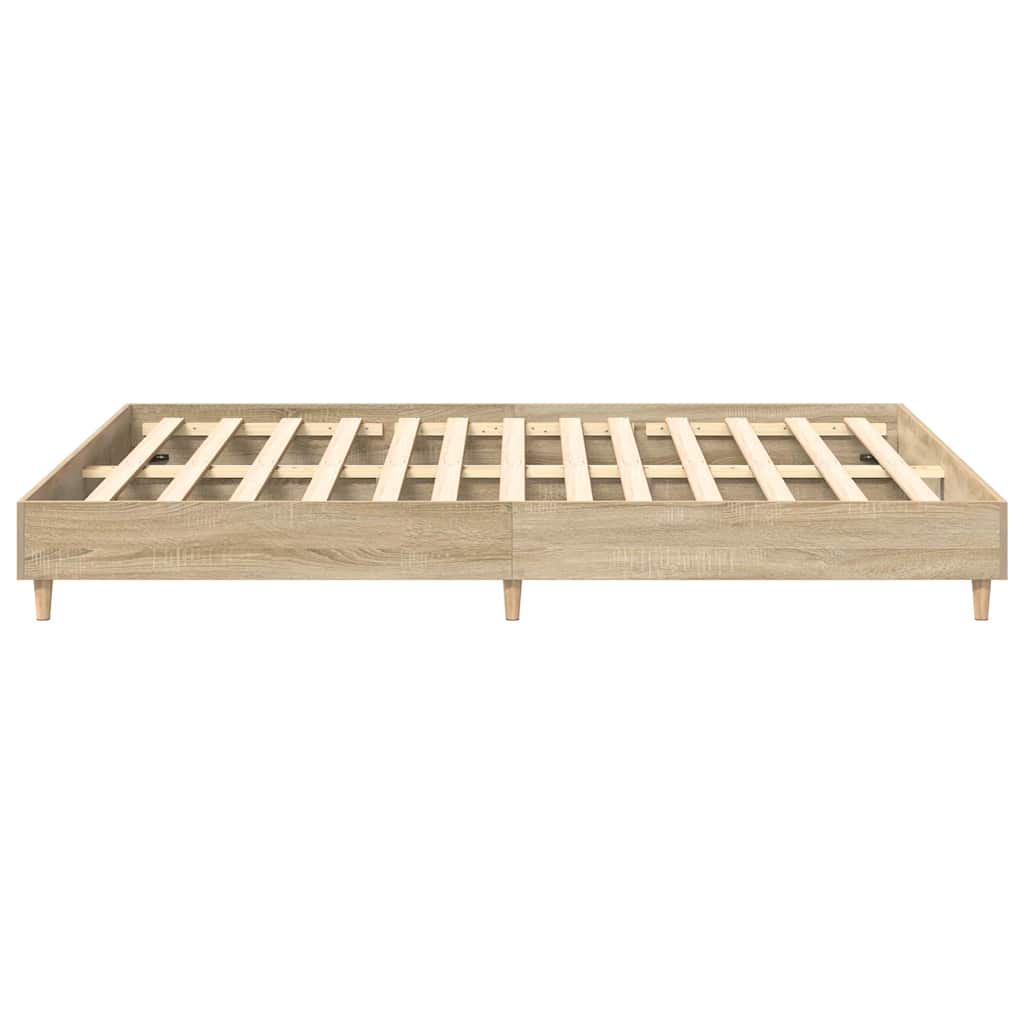 Bedframe 2 pcs Sonoma 152 x 203 cm Bewerkt hout is nu te koop bij PeponiXL, paradijselijk wonen!