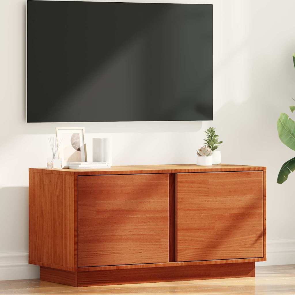 TV-kast Wasbruin 80 x 35 x 40,5 cm Massief grenenhout is nu te koop bij PeponiXL, paradijselijk wonen!
