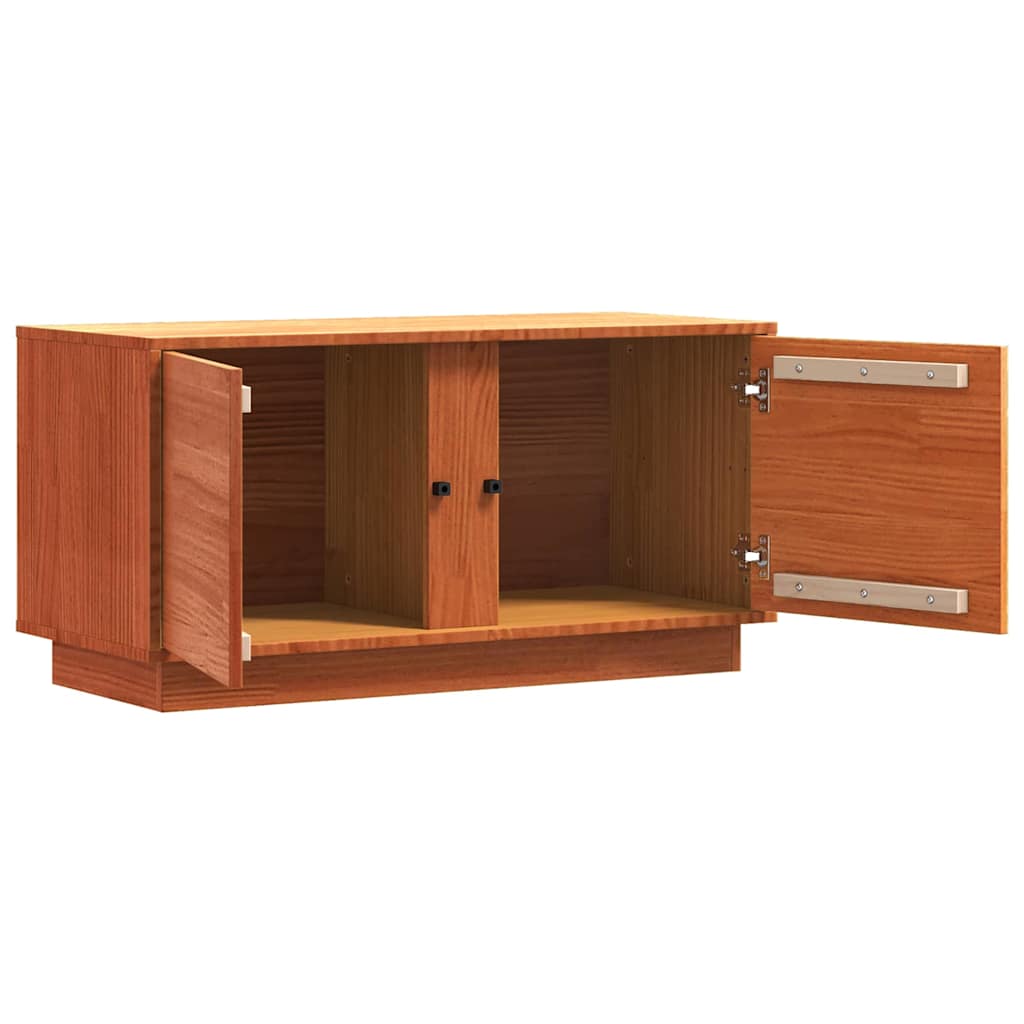 TV-kast Wasbruin 80 x 35 x 40,5 cm Massief grenenhout is nu te koop bij PeponiXL, paradijselijk wonen!