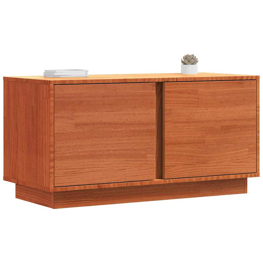 TV-kast Wasbruin 80 x 35 x 40,5 cm Massief grenenhout is nu te koop bij PeponiXL, paradijselijk wonen!