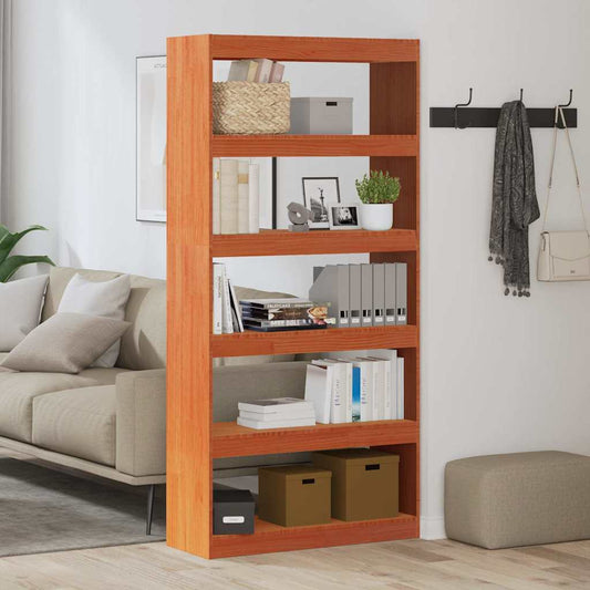 Boekenkast Wasbruin 80 x 30 x 167,5 cm Massief grenenhout is nu te koop bij PeponiXL, paradijselijk wonen!