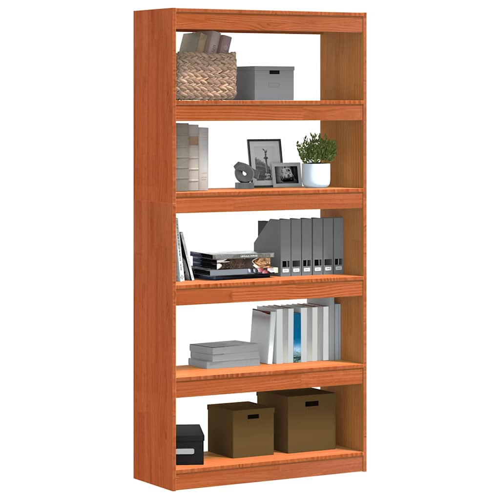Boekenkast Wasbruin 80 x 30 x 167,5 cm Massief grenenhout is nu te koop bij PeponiXL, paradijselijk wonen!