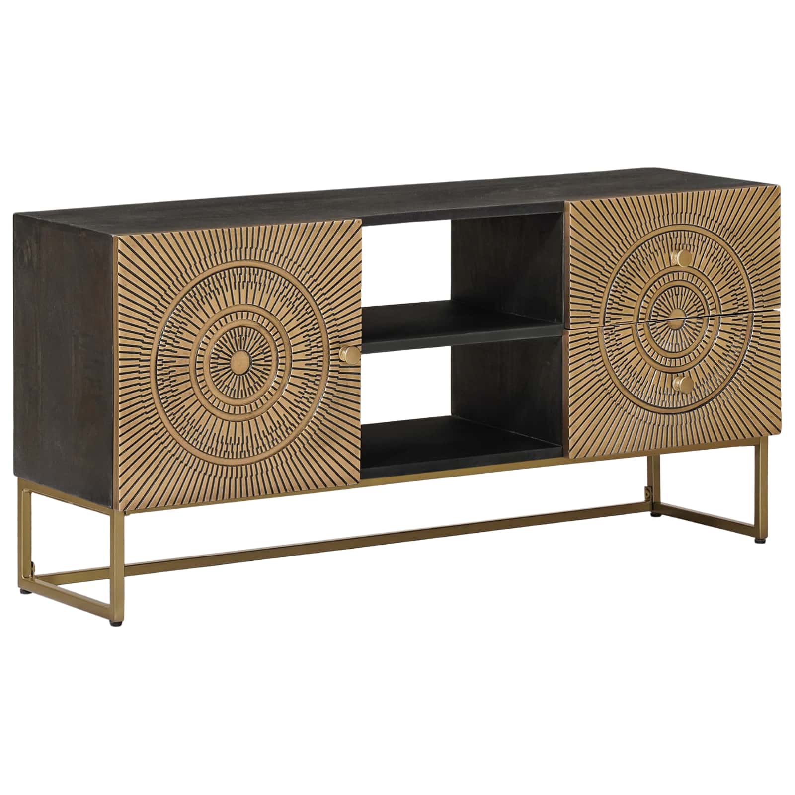 TV-kast met lade met plank met opslag Koper 105 x 30 x 50 cm is nu te koop bij PeponiXL, paradijselijk wonen!