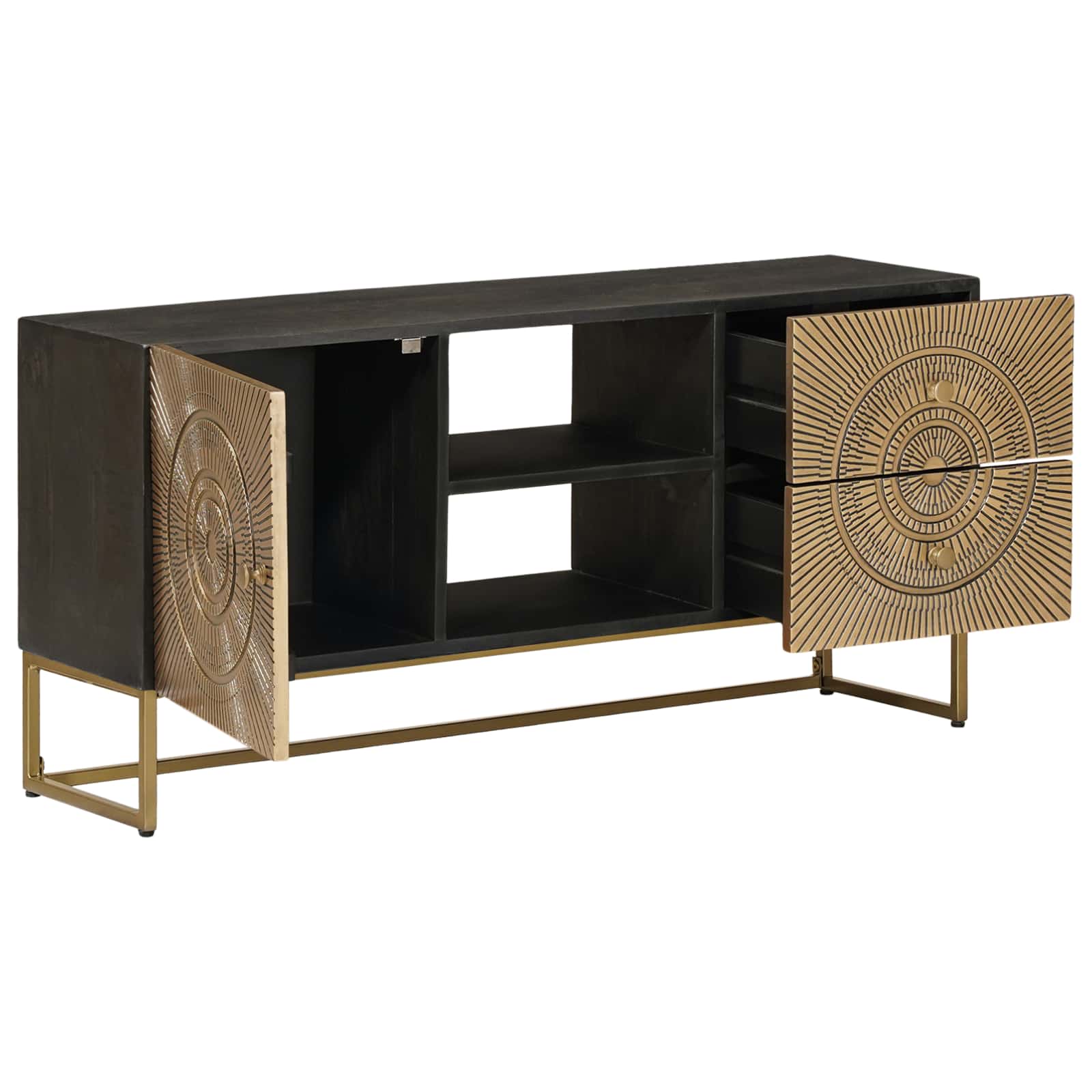 TV-kast met lade met plank met opslag Koper 105 x 30 x 50 cm is nu te koop bij PeponiXL, paradijselijk wonen!