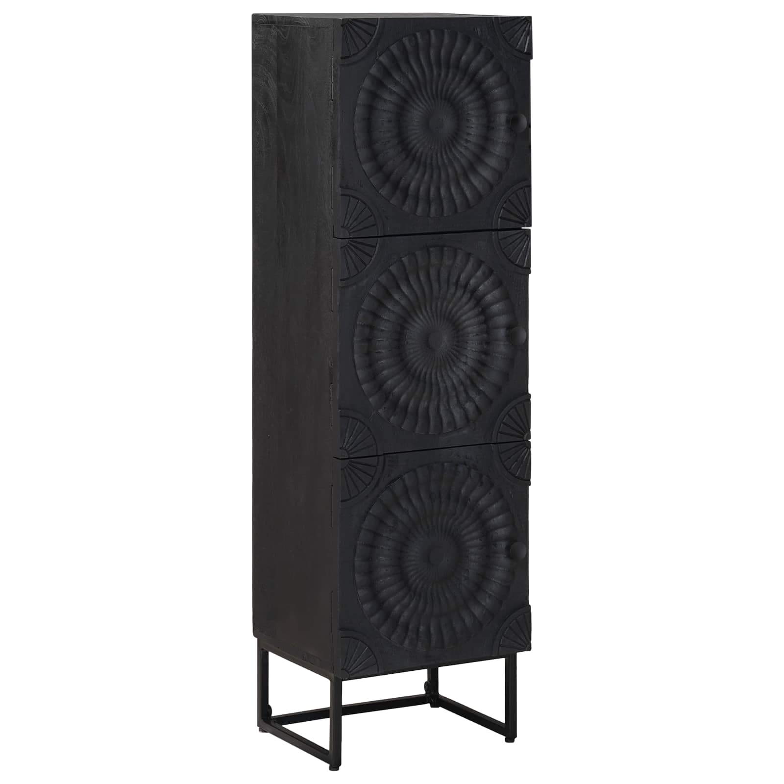 Hoge kast Zwart 35 x 30 x 120 cm is nu te koop bij PeponiXL, paradijselijk wonen!