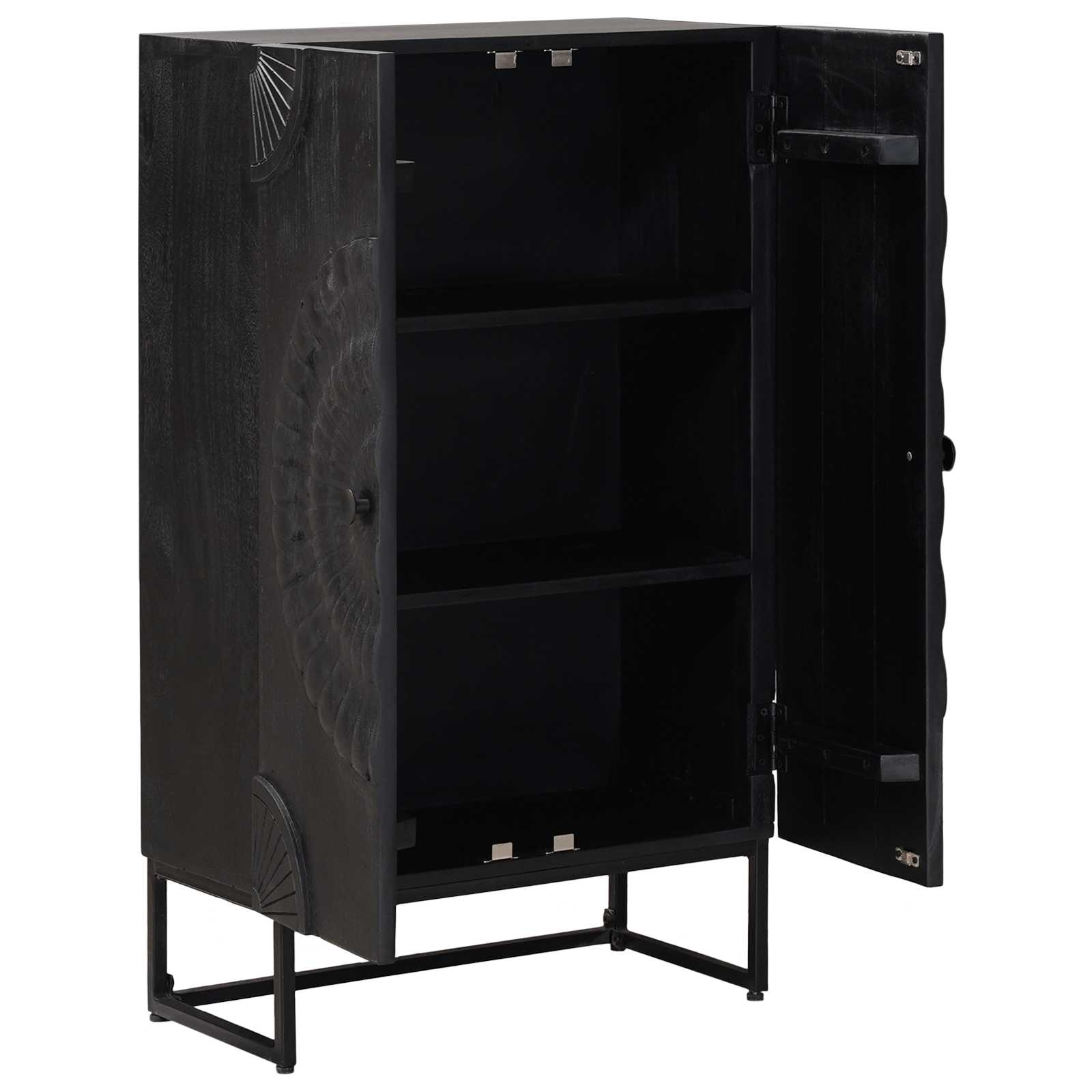 Hoge kast Zwart 55 x 30 x 95 cm is nu te koop bij PeponiXL, paradijselijk wonen!