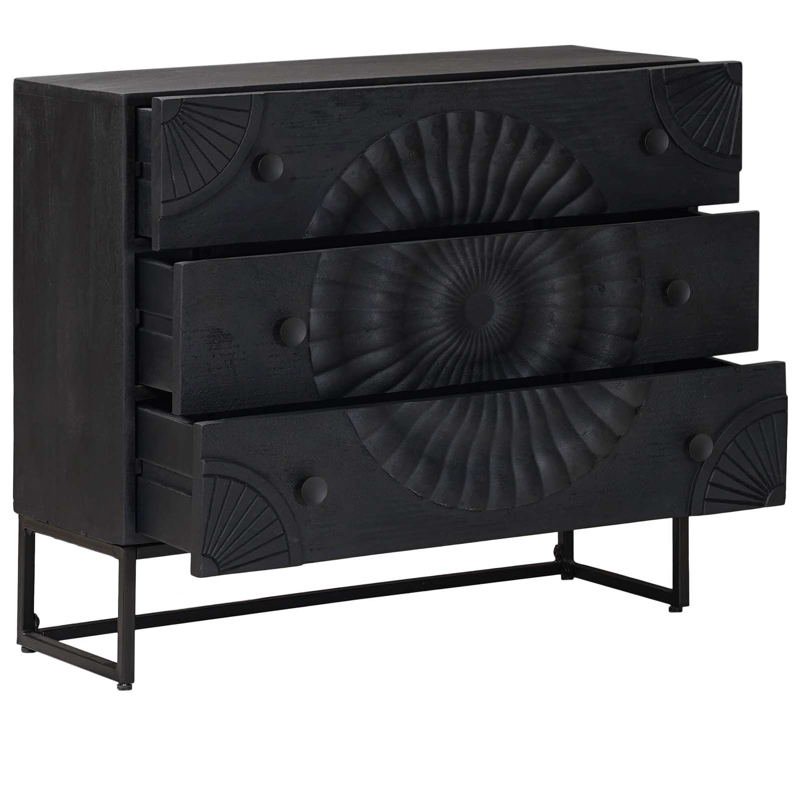 Ladenkast met lade Zwart 75 x 30 x 65 cm is nu te koop bij PeponiXL, paradijselijk wonen!
