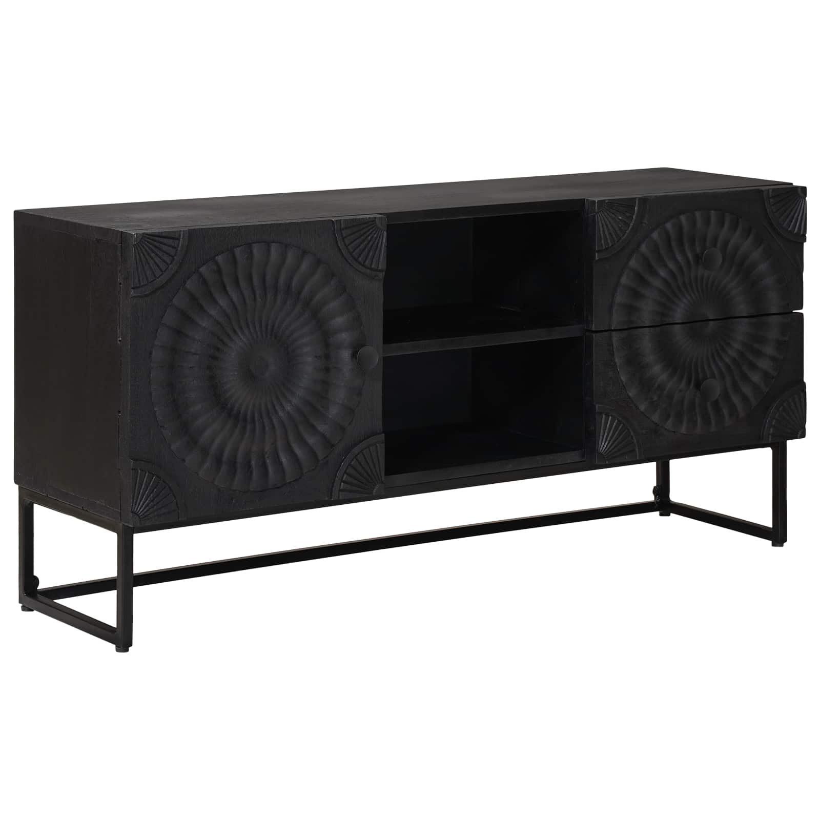 TV-kast met lade met plank met opslag Zwart 105 x 30 x 54 cm is nu te koop bij PeponiXL, paradijselijk wonen!
