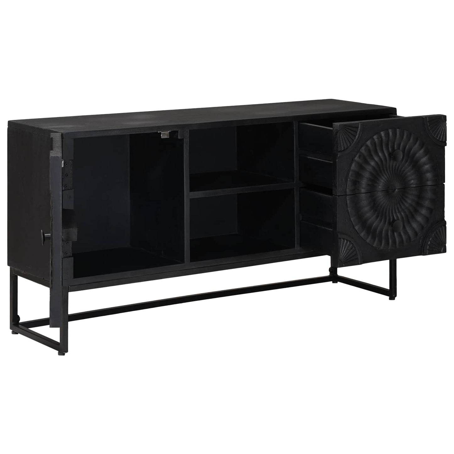 TV-kast met lade met plank met opslag Zwart 105 x 30 x 54 cm is nu te koop bij PeponiXL, paradijselijk wonen!