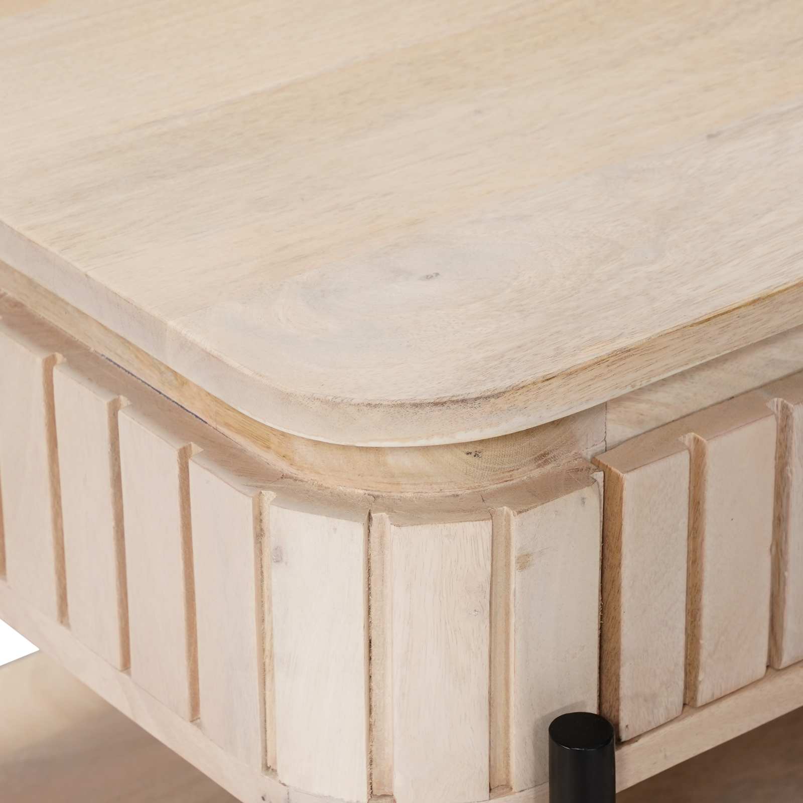 Handgemaakte Koffietafel Wit 85 x 45 x 50 cm Massief Mango Hout is nu te koop bij PeponiXL, paradijselijk wonen!