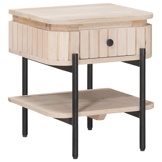 Handgemaakt nachtkastje Wit 40 x 35 x 45 cm Massief Mango Hout is nu te koop bij PeponiXL, paradijselijk wonen!