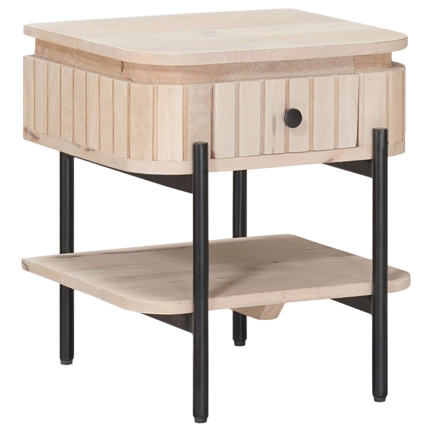 Handgemaakt nachtkastje Wit 40 x 35 x 45 cm Massief Mango Hout is nu te koop bij PeponiXL, paradijselijk wonen!