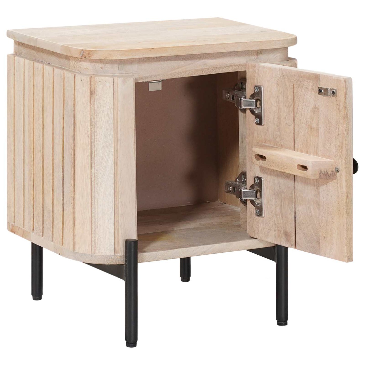 Handgemaakt nachtkastje Wit 40 x 30 x 45 cm Massief Mango Hout is nu te koop bij PeponiXL, paradijselijk wonen!