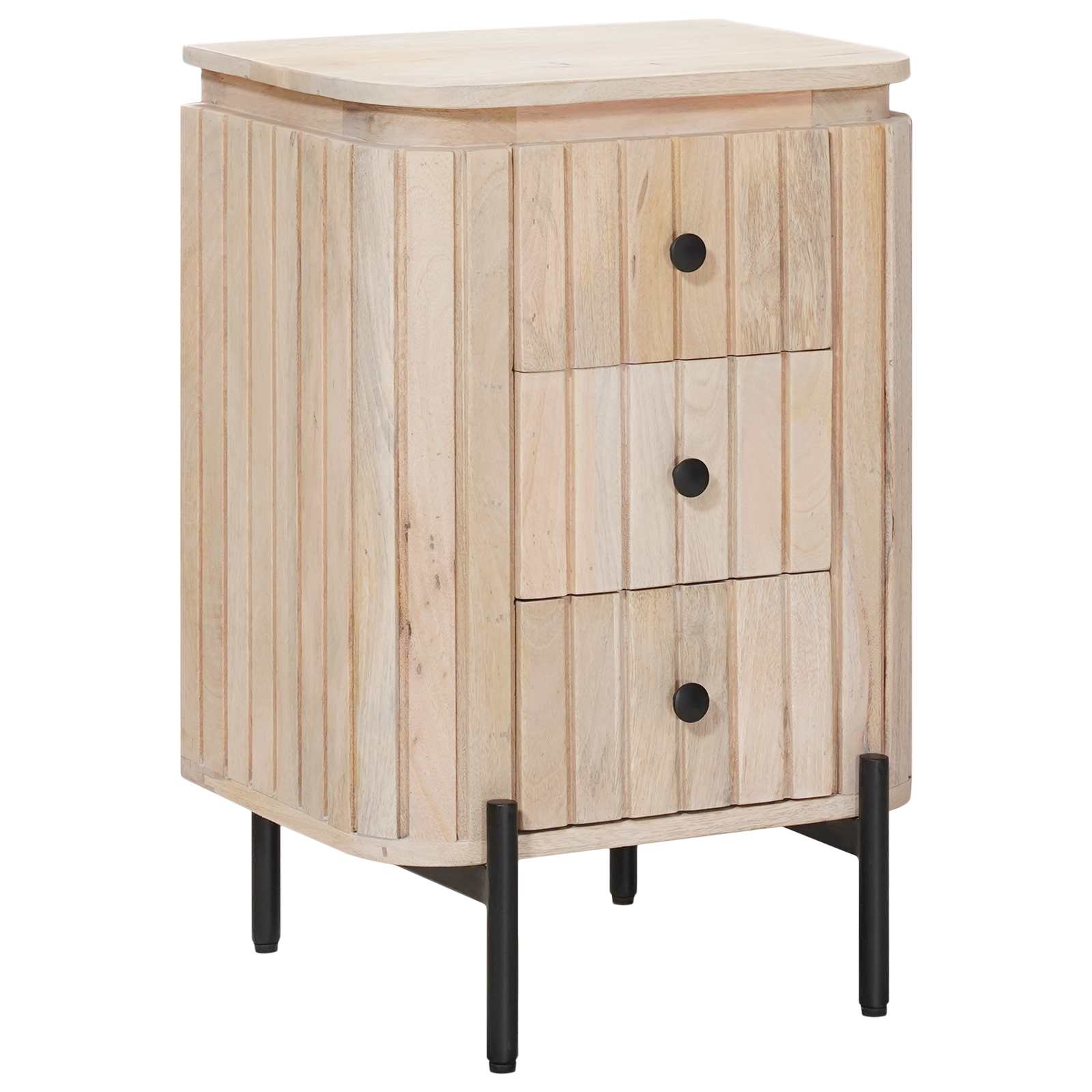 Handgemaakt nachtkastje Wit 40 x 30 x 60 cm Massief Mango Hout is nu te koop bij PeponiXL, paradijselijk wonen!