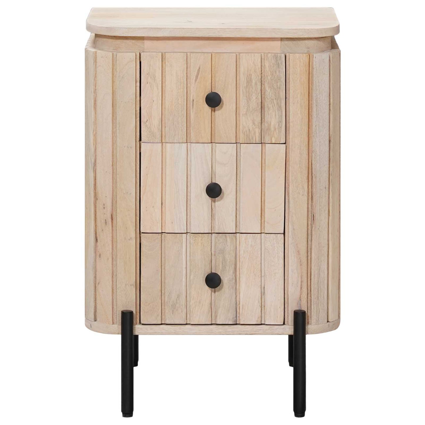 Handgemaakt nachtkastje Wit 40 x 30 x 60 cm Massief Mango Hout is nu te koop bij PeponiXL, paradijselijk wonen!