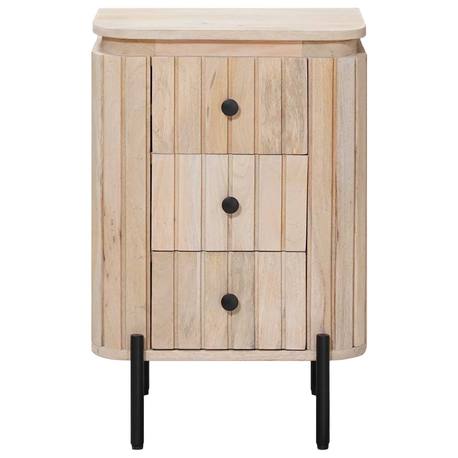Handgemaakt nachtkastje Wit 40 x 30 x 60 cm Massief Mango Hout is nu te koop bij PeponiXL, paradijselijk wonen!