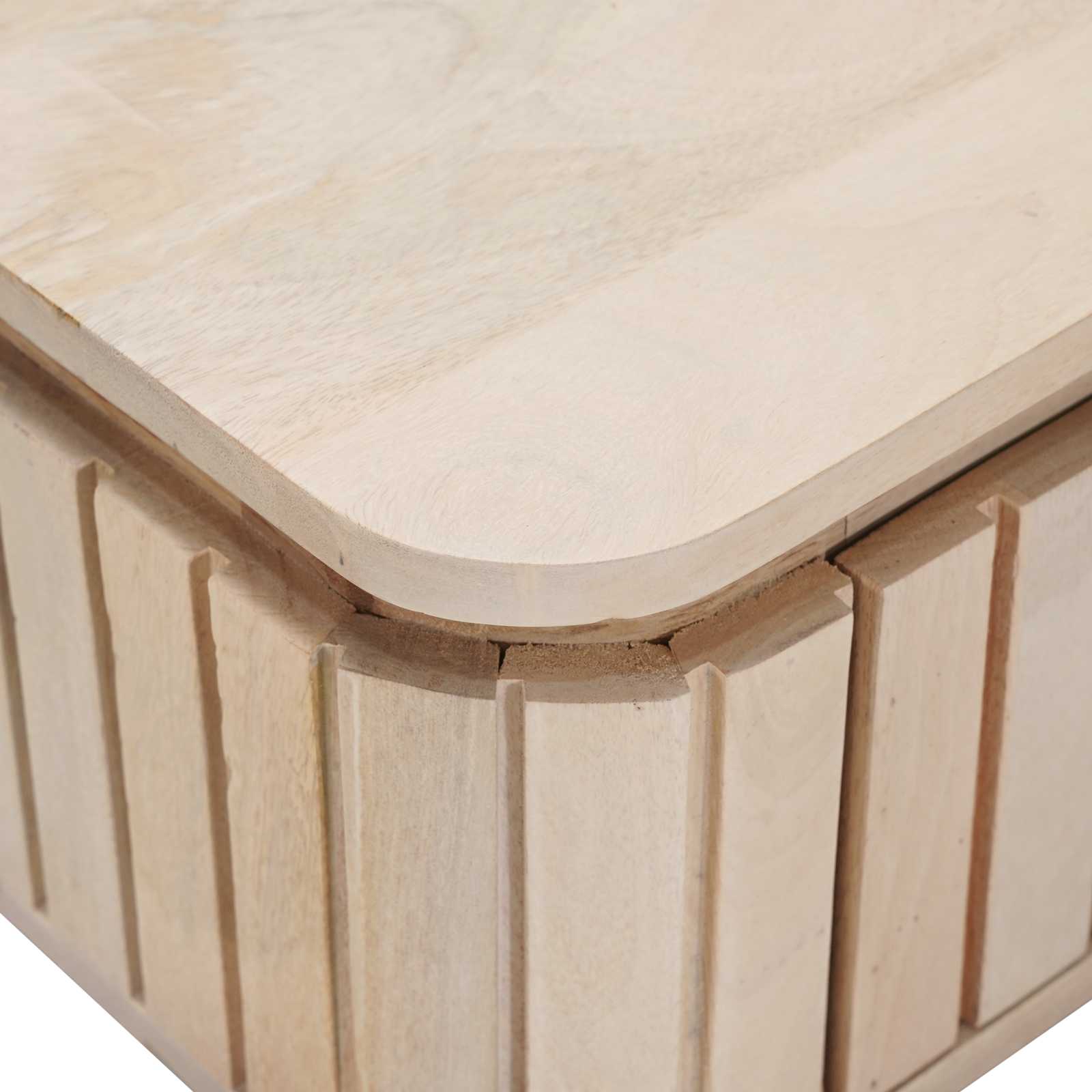 Handgemaakt nachtkastje Wit 40 x 30 x 20 cm Massief Mango Hout is nu te koop bij PeponiXL, paradijselijk wonen!