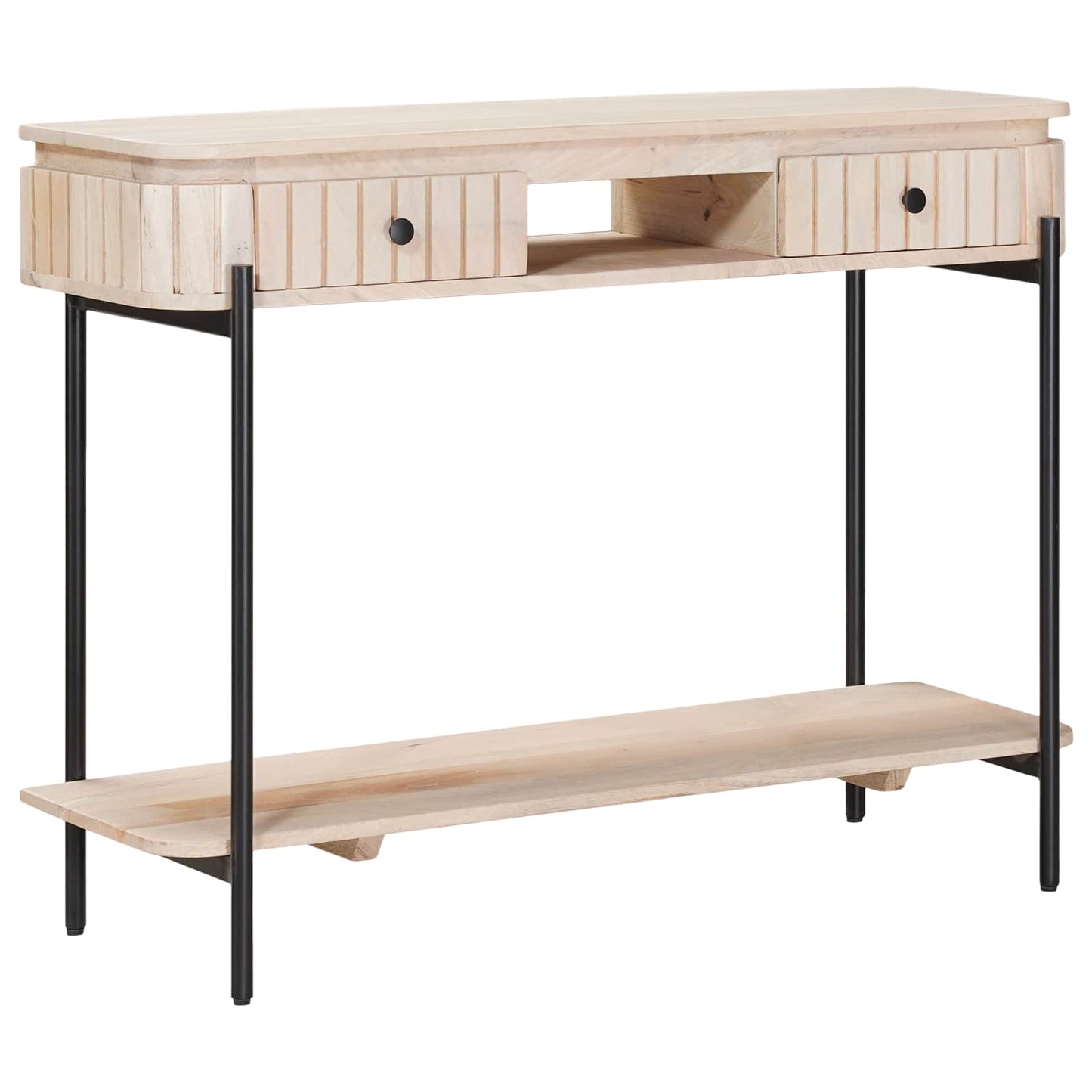 Handgemaakte Eindtafel Wit 100 x 30 x 76 cm Massief Mango Hout is nu te koop bij PeponiXL, paradijselijk wonen!