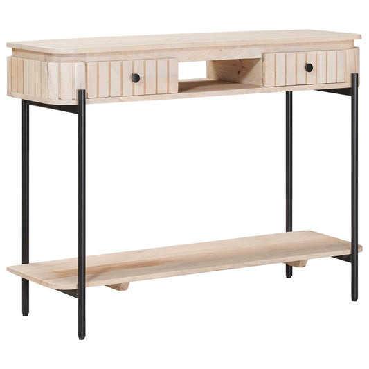 Handgemaakte Eindtafel Wit 100 x 30 x 76 cm Massief Mango Hout is nu te koop bij PeponiXL, paradijselijk wonen!