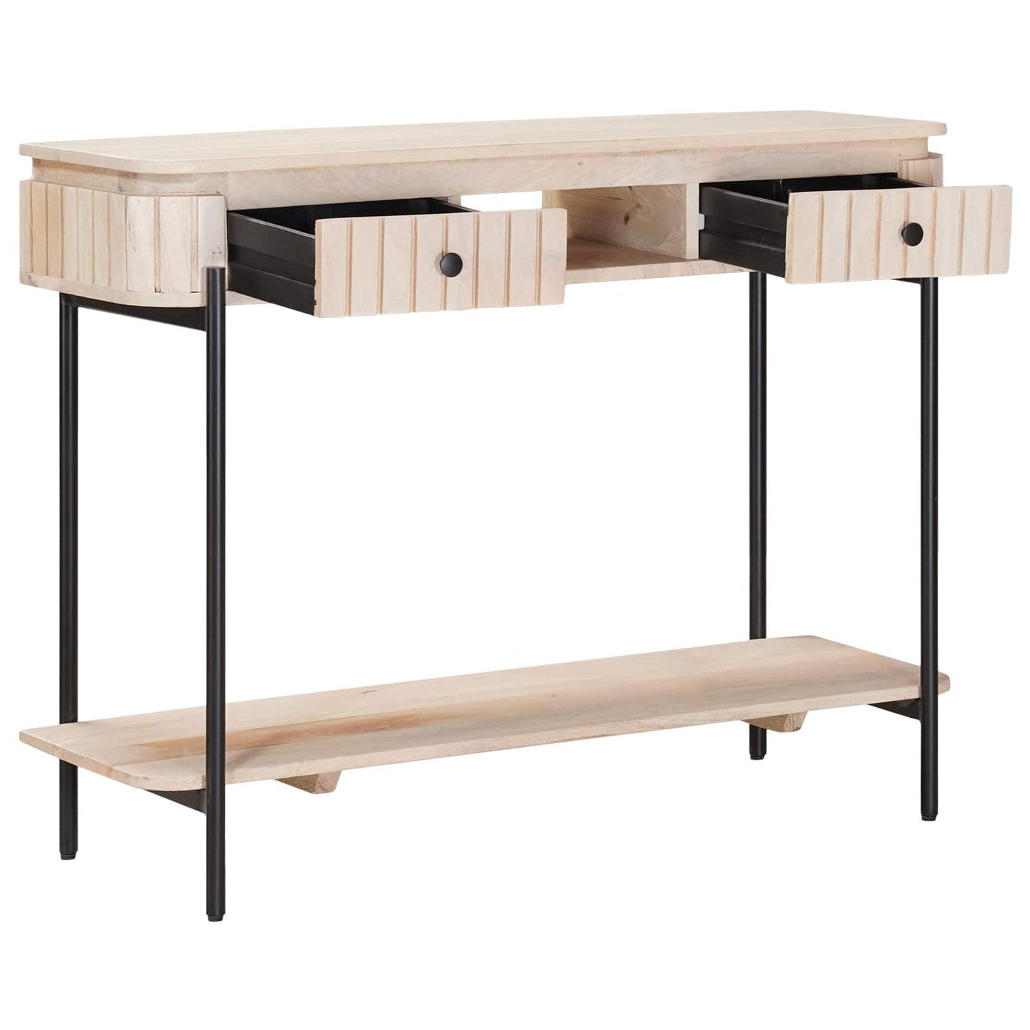 Handgemaakte Eindtafel Wit 100 x 30 x 76 cm Massief Mango Hout is nu te koop bij PeponiXL, paradijselijk wonen!