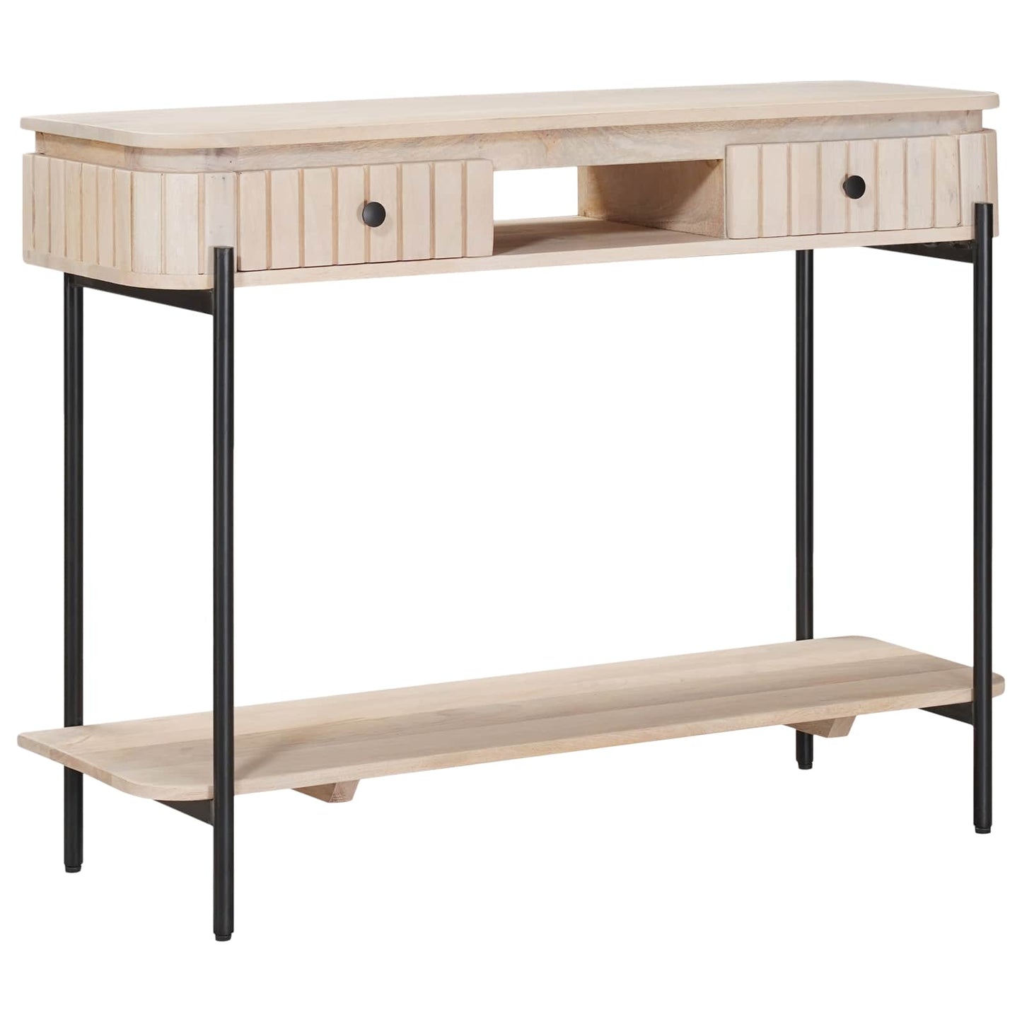 Handgemaakte Eindtafel Wit 100 x 30 x 76 cm Massief Mango Hout is nu te koop bij PeponiXL, paradijselijk wonen!