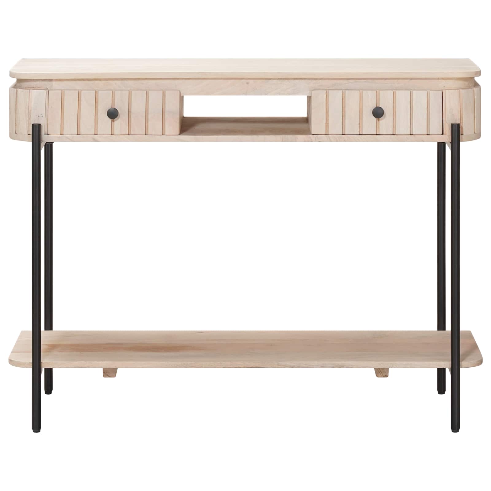 Handgemaakte Eindtafel Wit 100 x 30 x 76 cm Massief Mango Hout is nu te koop bij PeponiXL, paradijselijk wonen!