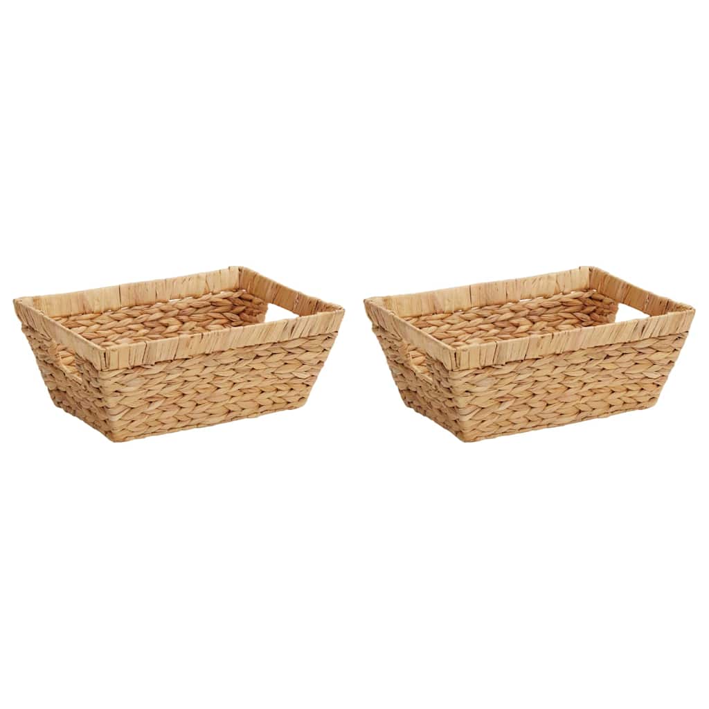 Opslagmanden 2 pcs Naturel 38 x 28 x 15 cm Waterhyacint is nu te koop bij PeponiXL, paradijselijk wonen!
