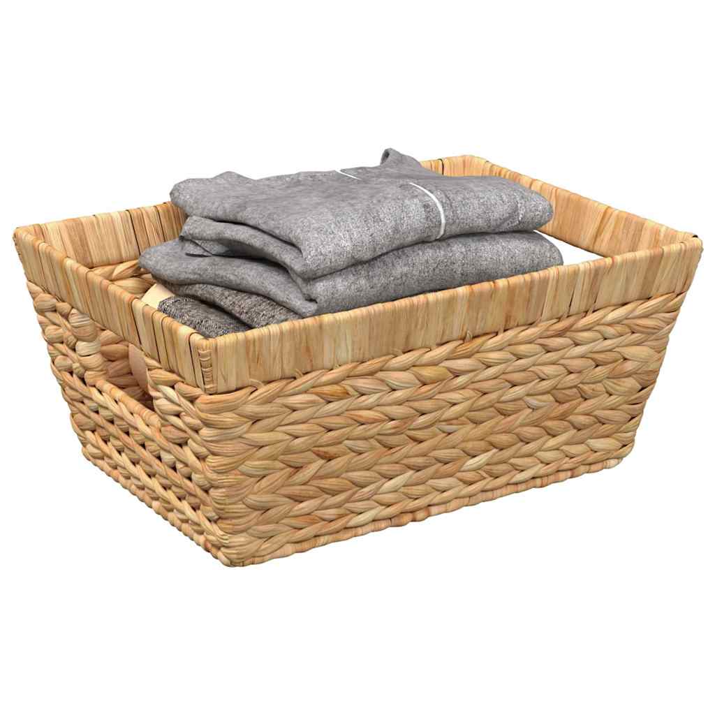 Opslagmanden 2 pcs Naturel 38 x 28 x 15 cm Waterhyacint is nu te koop bij PeponiXL, paradijselijk wonen!
