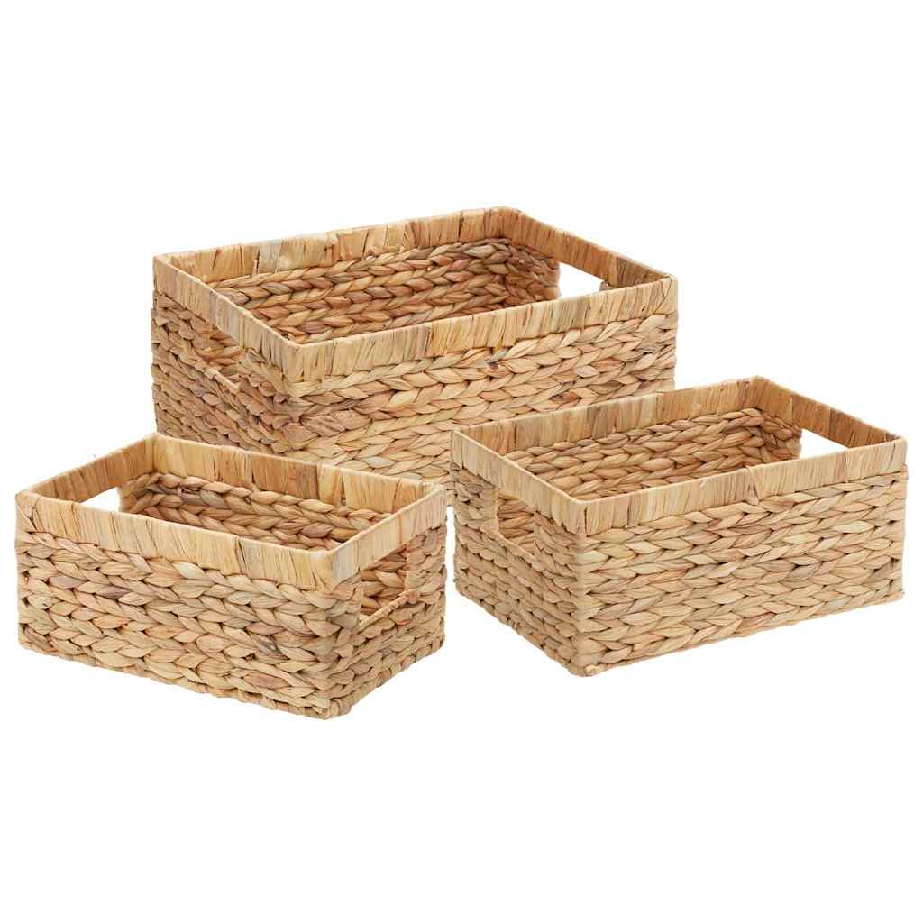 Opslagmanden 3 pcs Naturel Waterhyacint is nu te koop bij PeponiXL, paradijselijk wonen!