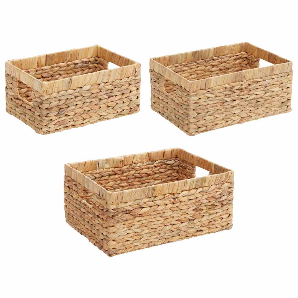 Opslagmanden 3 pcs Naturel Waterhyacint is nu te koop bij PeponiXL, paradijselijk wonen!
