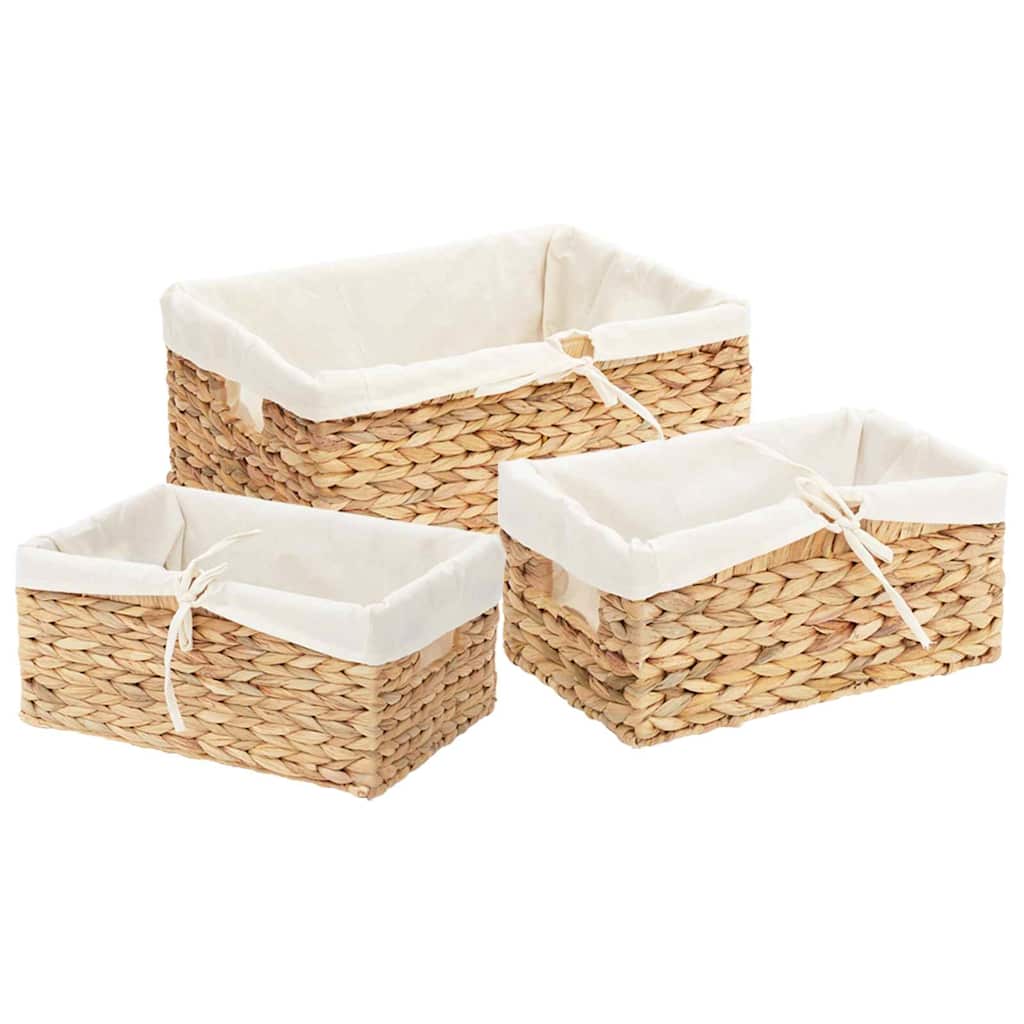 Opslagmanden 3 pcs Naturel Waterhyacint is nu te koop bij PeponiXL, paradijselijk wonen!