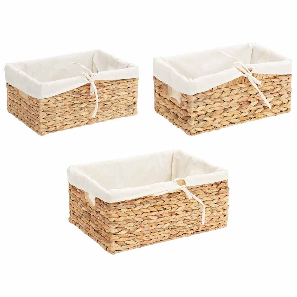 Opslagmanden 3 pcs Naturel Waterhyacint is nu te koop bij PeponiXL, paradijselijk wonen!