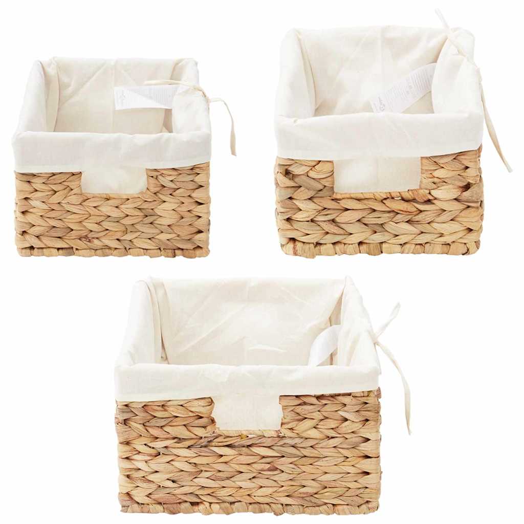 Opslagmanden 3 pcs Naturel Waterhyacint is nu te koop bij PeponiXL, paradijselijk wonen!