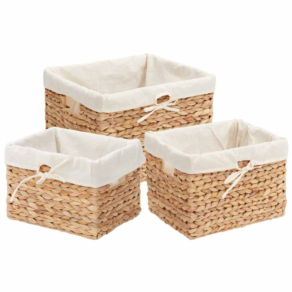 Opslagmanden 3 pcs Naturel Waterhyacint is nu te koop bij PeponiXL, paradijselijk wonen!