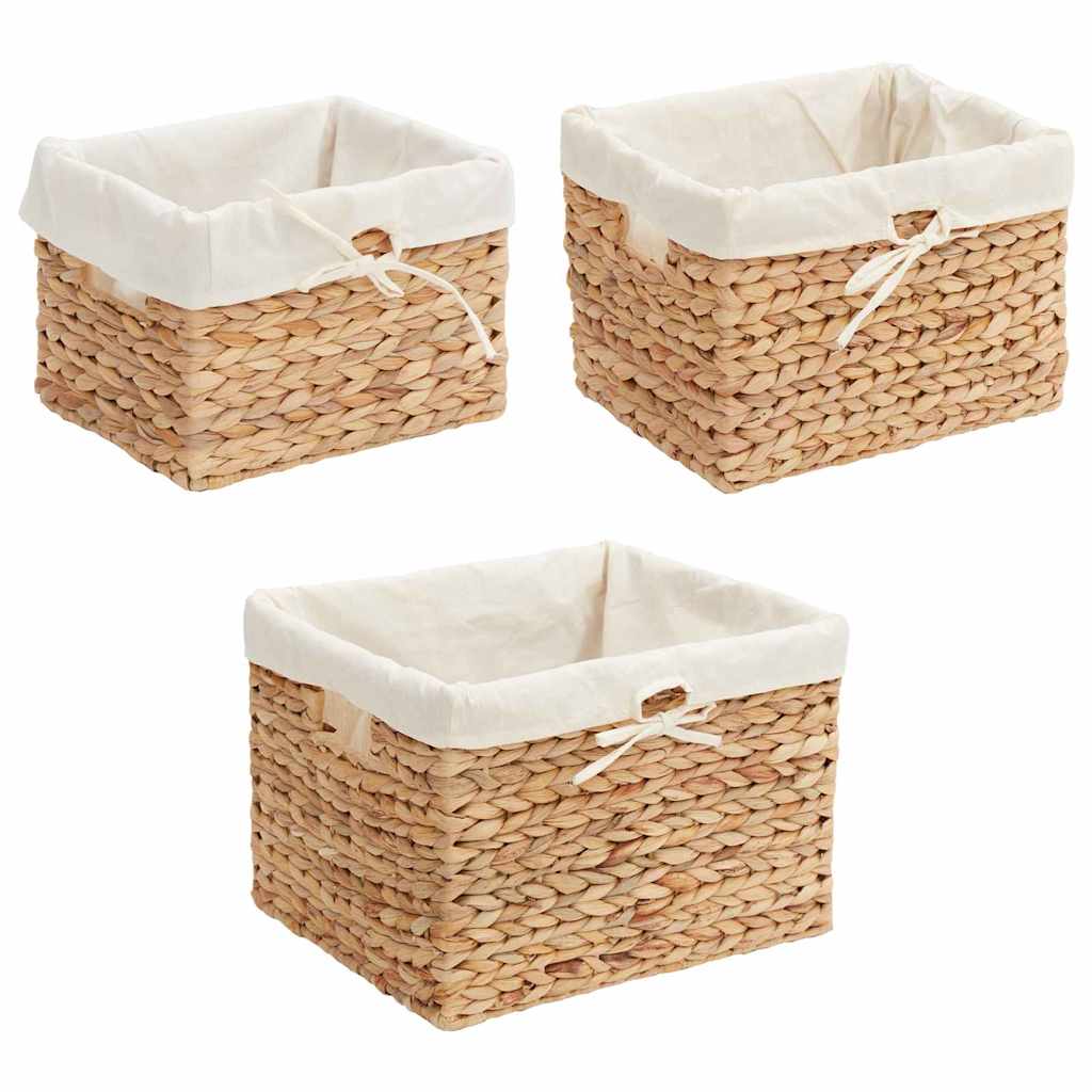 Opslagmanden 3 pcs Naturel Waterhyacint is nu te koop bij PeponiXL, paradijselijk wonen!