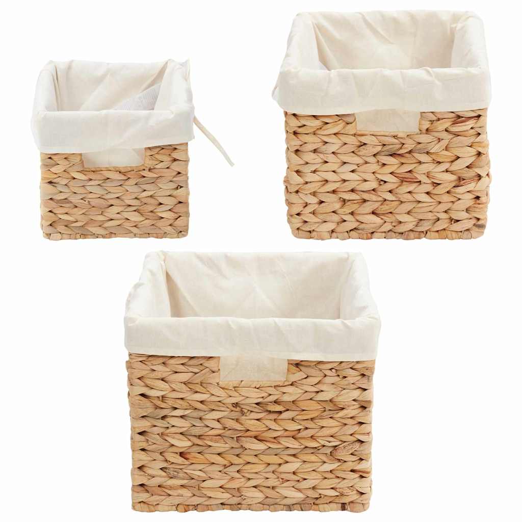 Opslagmanden 3 pcs Naturel Waterhyacint is nu te koop bij PeponiXL, paradijselijk wonen!