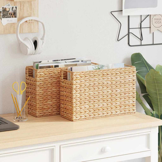Tijdschrift Manden 2 pcs Naturel 39 x 14 x 25 cm Waterhyacint is nu te koop bij PeponiXL, paradijselijk wonen!